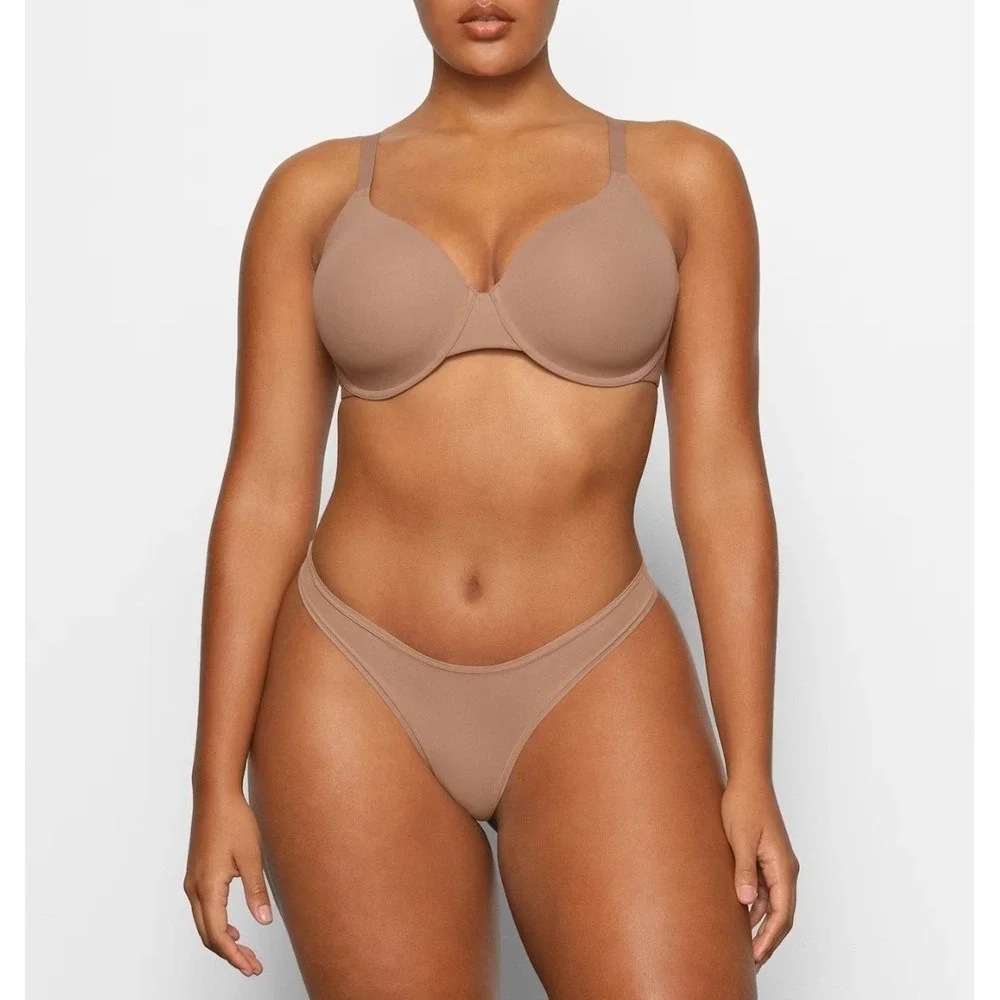 Skims Fits Everybody T-Shirt Bra BR-UWR-2294 Sienna 32D‎